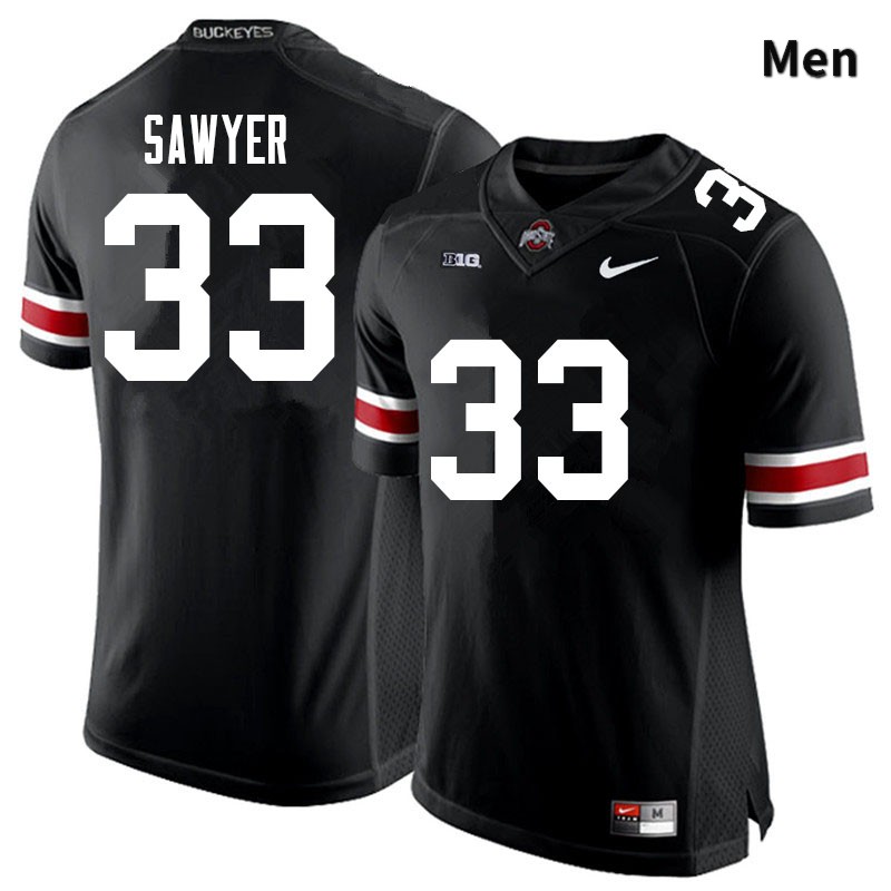 Ohio State Buckeyes Jack Sawyer Men's #33 Black Authentic Stitched College Football Jersey